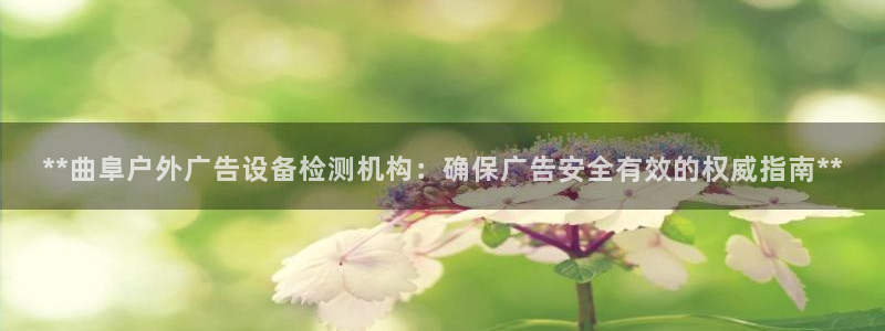 杏宇平台总代理电话：**曲阜户外广告设备检测机构：确保广告安全有效的权威指南**
