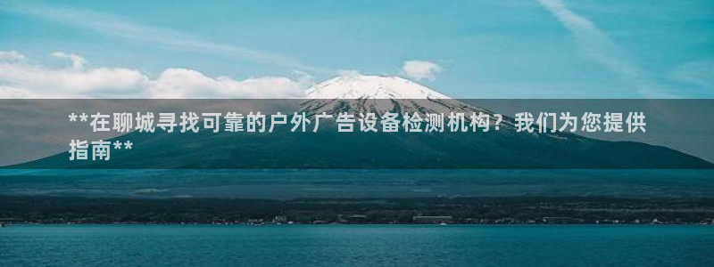 杏宇平台登录步骤是什么：**在聊城寻找可靠的户外广告设备检测机构？我们为您提供
指南**
