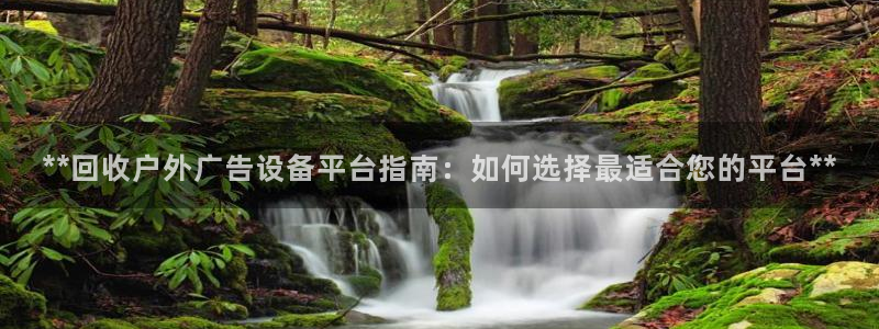 杏宇平台登录步骤：**回收户外广告设备平台指南：如何选择最适合您的平台**