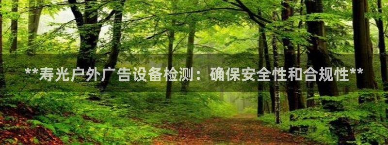 杏宇平台登录步骤：**寿光户外广告设备检测：确保安全性和合规性**