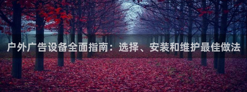 杏宇代理注册：户外广告设备全面指南：选择、安装和维护最佳做法
