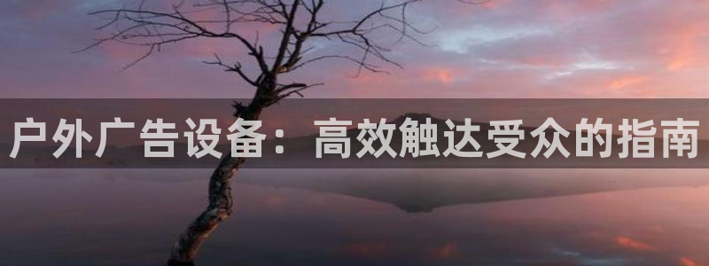 杏宇平台代理多少钱：户外广告设备：高效触达受众的指南