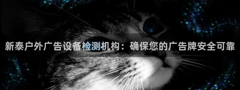 杏宇平台总代理：新泰户外广告设备检测机构：确保您的广告牌安全可靠