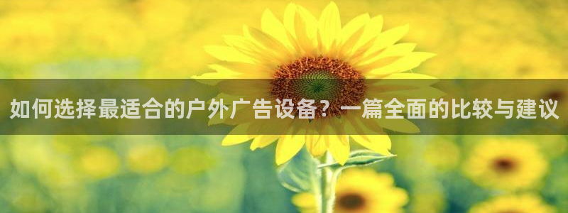 杏宇平台总代理电话：如何选择最适合的户外广告设备？一篇全面的比较与建议