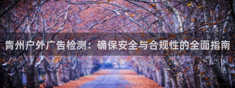 杏宇平台总代理电话：青州户外广告检测：确保安全与合规性的全面指南