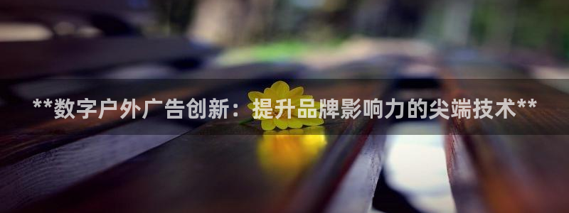 杏宇平台是什么：**数字户外广告创新：提升品牌影响力的尖端技术**