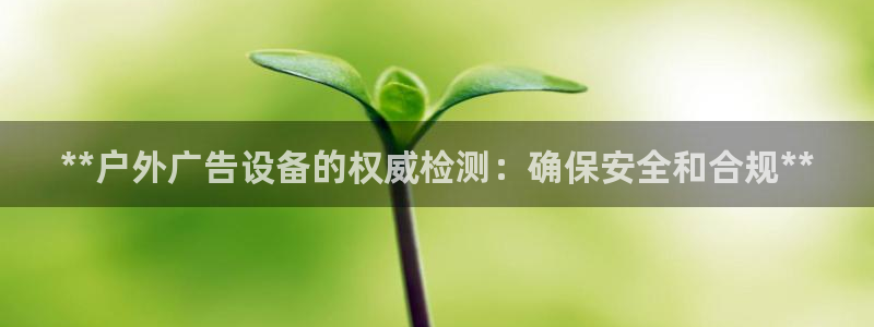 杏宇代理注册：**户外广告设备的权威检测：确保安全和合规**