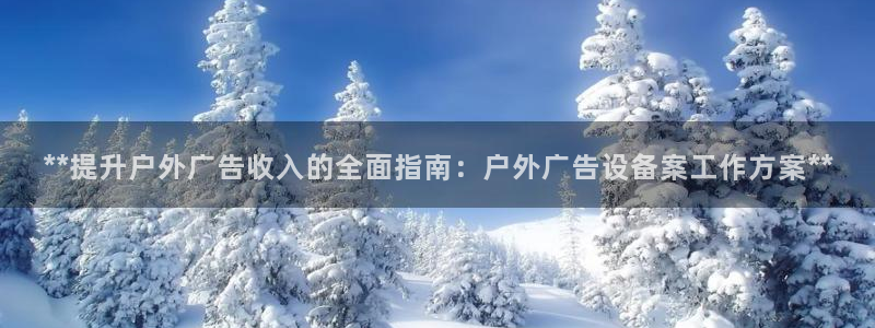杏宇平台注册地址：**提升户外广告收入的全面指南：户外广告设备案工作方案**