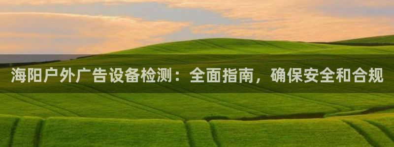 杏宇平台招商：海阳户外广告设备检测：全面